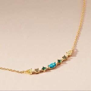 NWT Anthropologie Delicate Opal Gem Necklace